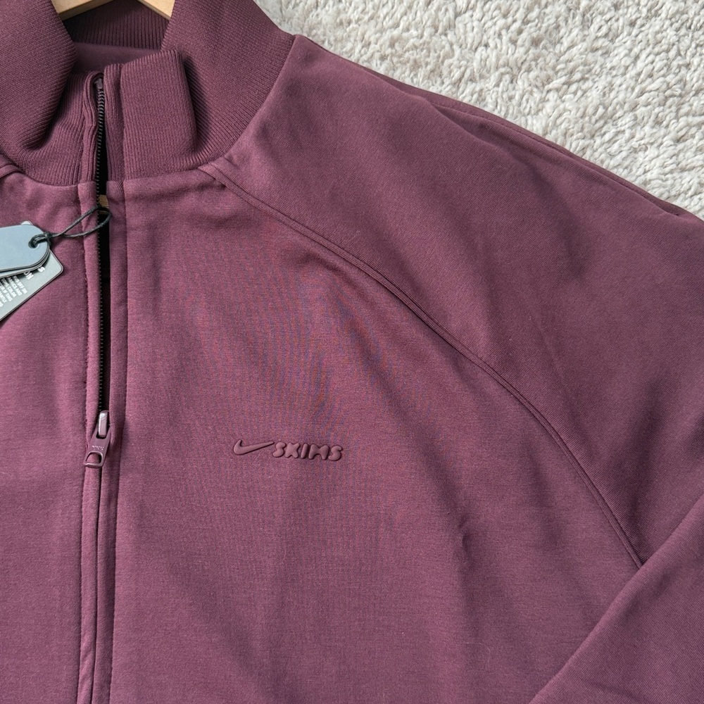 Skims Matte Tricot Oversized Track Jacket - Picture 5 of 8